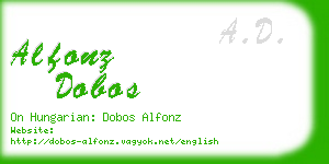 alfonz dobos business card